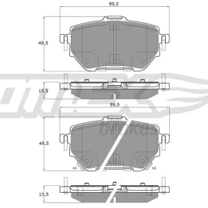 Zestaw klocków hamulcowych, hamulce tarczowe TOMEX BRAKES TX 19-84 Bezpieczne zakupy