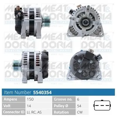 Oferta czasowa Alternator MEAT & DORIA 5540354