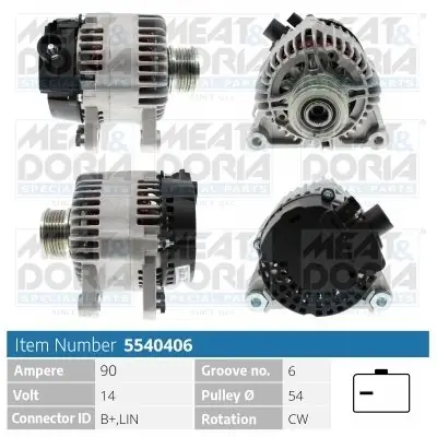 Tylko do końca tygodnia Alternator MEAT & DORIA 5540406