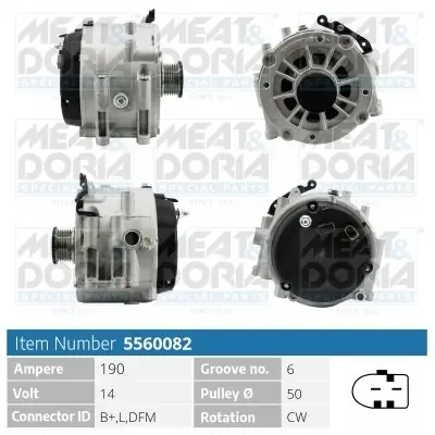 Darmowy zwrot Alternator MEAT & DORIA 5560082