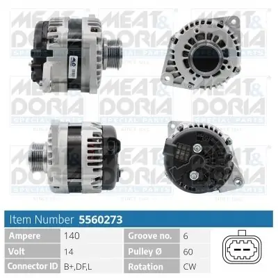 Alternator MEAT & DORIA 5560273 Taniej