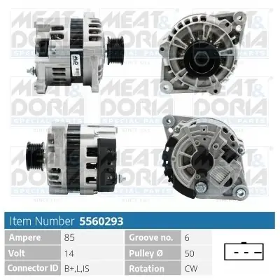 Zamów dziś Alternator MEAT & DORIA 5560293