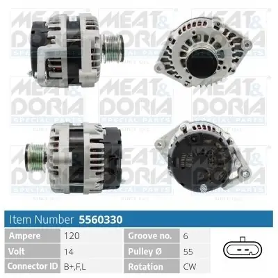Zniżka Alternator MEAT & DORIA 5560330