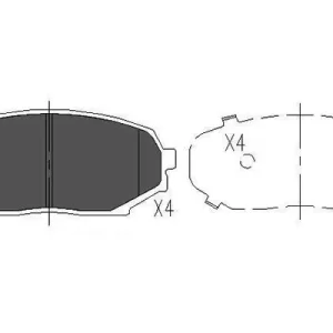 Bestseller Zestaw klocków hamulcowych, hamulce tarczowe KAVO PARTS KBP-3509