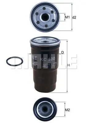 Oferta limitowana Filtr paliwa MAHLE KC 100D