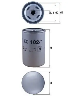 Niska cena Filtr paliwa MAHLE KC 102/1