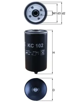 Filtr paliwa MAHLE KC 102 Zamów dziś