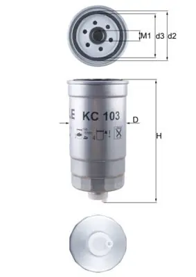 Wybór klientów Filtr paliwa MAHLE KC 103