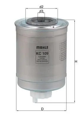 Popularny Filtr paliwa MAHLE KC 109
