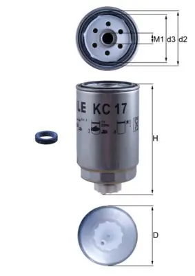 Filtr paliwa MAHLE KC 17D Bestseller